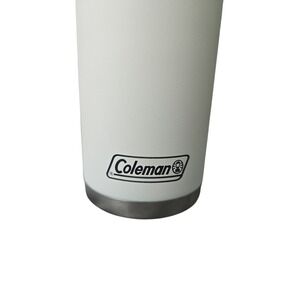 Coleman Insulated Tumbler White Stainless Steel Auto Spout Straw Lid 24 OZ